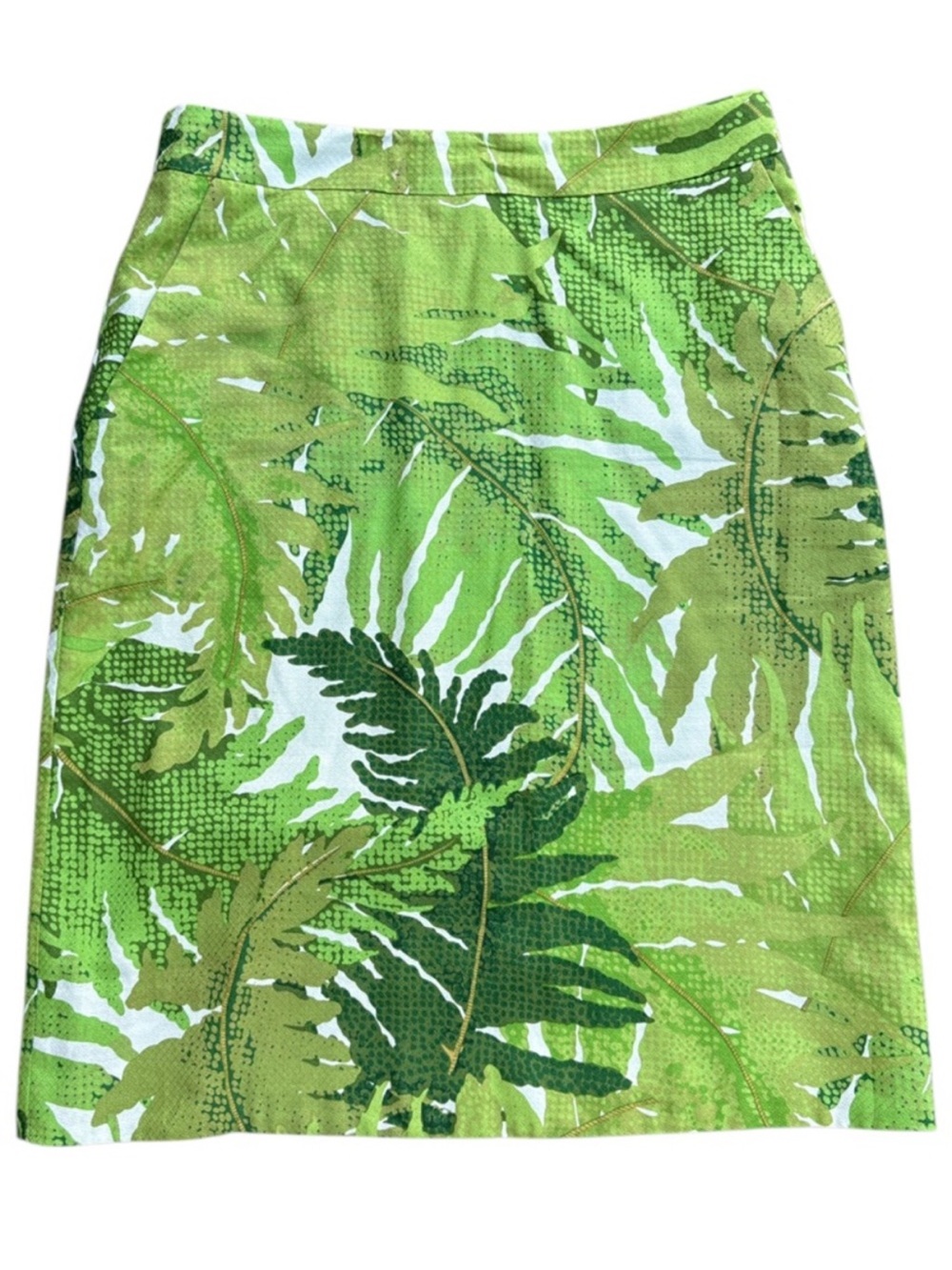 EUC Anthropologie Vanessa Virginia Talipot Palm Leaf Pencil Skirt Size 6